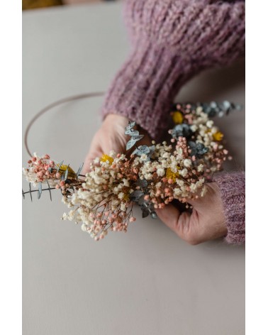 Atelier couronne de fleurs séchées